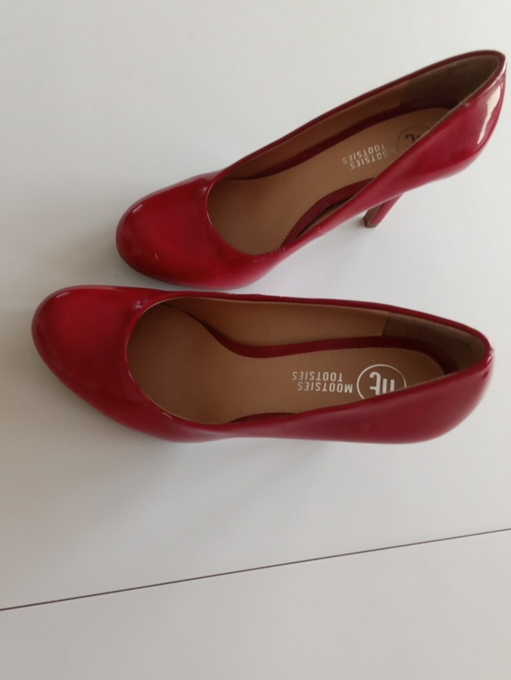 Mootsies Tootsies Red Patent Round-Toe Pumps